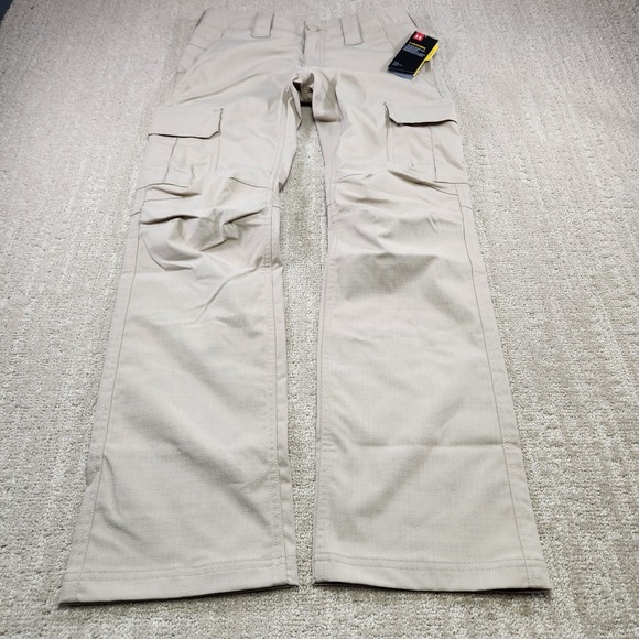 Under Armour Pants Women 4 Tactical Elite Cargo NEW Ripstop Storm Beige Stretch - Picture 1 of 15